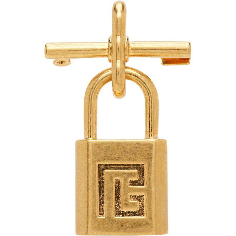 Balmain 女士 胸针 Brass Pulse Padlock 胸针