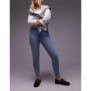 Topshop 女士 牛仔长裤 Hourglass Jamie 高腰紧身漂白牛仔裤