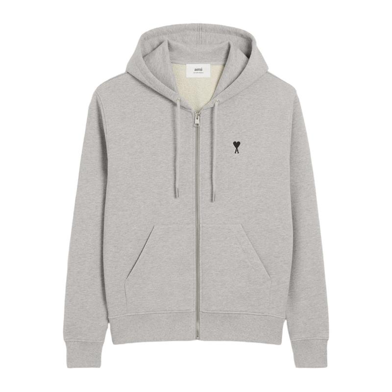Ami Paris 男士 FW25 卫衣 Ami De Coeur 拉鍊連帽衫