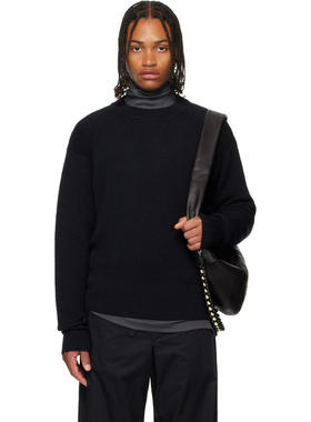 Lemaire 勒梅尔 男士 毛衣 黑色 Boxy Round Neck