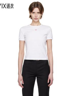 Diesel迪赛 女款白色 T-Uncutie-Long-D T 恤  迷衣时尚