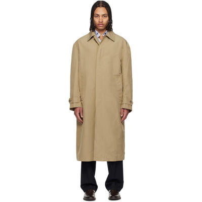Boss 博斯 男士 大衣 驼色 Water-Repellent Concealed Closure