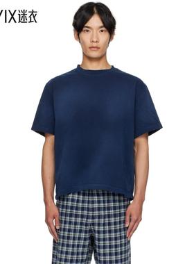 The Elder Statesman 男款海军蓝 Sunbleached Oversized T 恤 迷