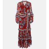 热情荷叶边长款 FARM 连衣裙 中长连衣裙 Landing Rio 女士