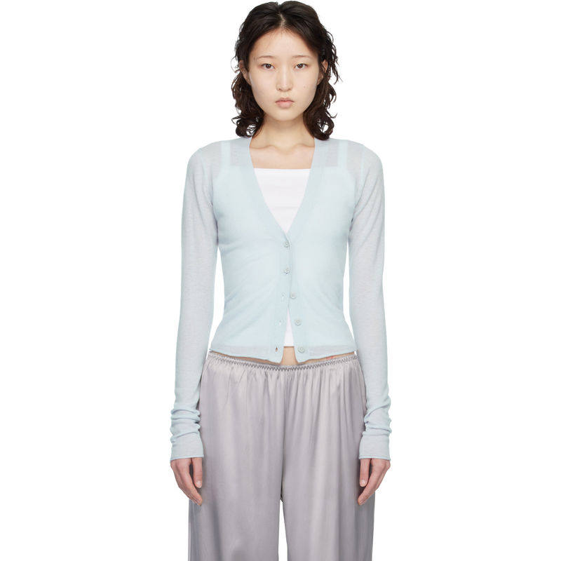 SKIMS 女士 开衫 蓝色 Featherweight Cashmere图片