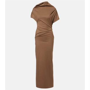 垂褶羊毛长款 Entire 中长连衣裙 女士 连衣裙 Studios