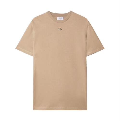 Off-White 男士 SS25 T恤 卡其色 Off Stitch T 恤