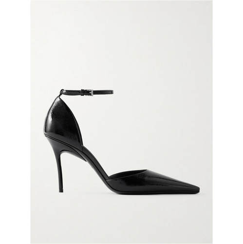 Alaïa 阿莱亚 女士 SS26 高跟鞋 90 多尔赛上光织纹皮革浅口鞋