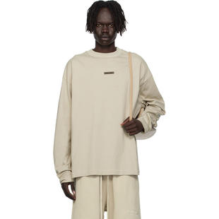 Essentials 男士 T恤 灰褐色 Classic Fit 长袖