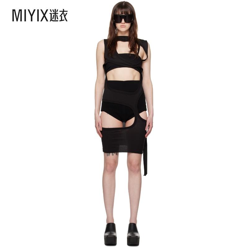 Drkshdw By Rick Owens  女 黑色 Membrane III 连衣裙 迷衣时尚