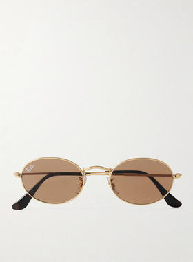 Ray-Ban 男士 太阳镜 圆框镀金太阳眼镜