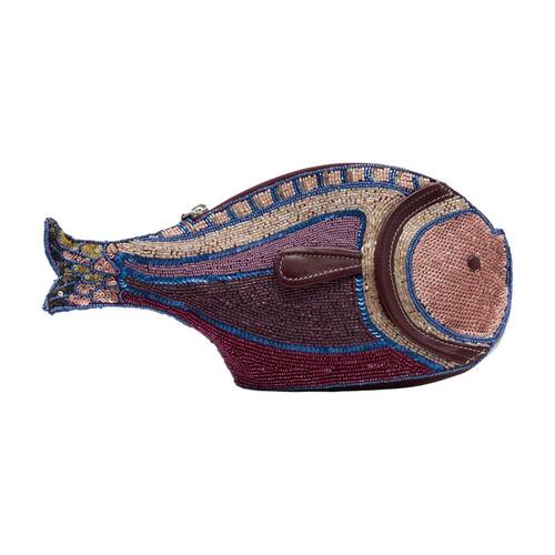 Staud 女士 FW26 手拿包 PESCE 合成树脂紫色手包