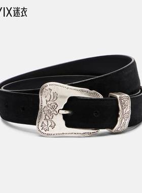 Magda Butrym 女款绒面革皮带 迷衣时尚