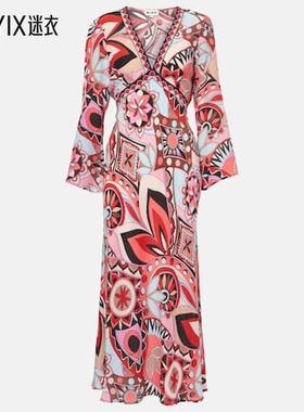 RIXO 女款Tania 真丝长款连衣裙 迷衣时尚