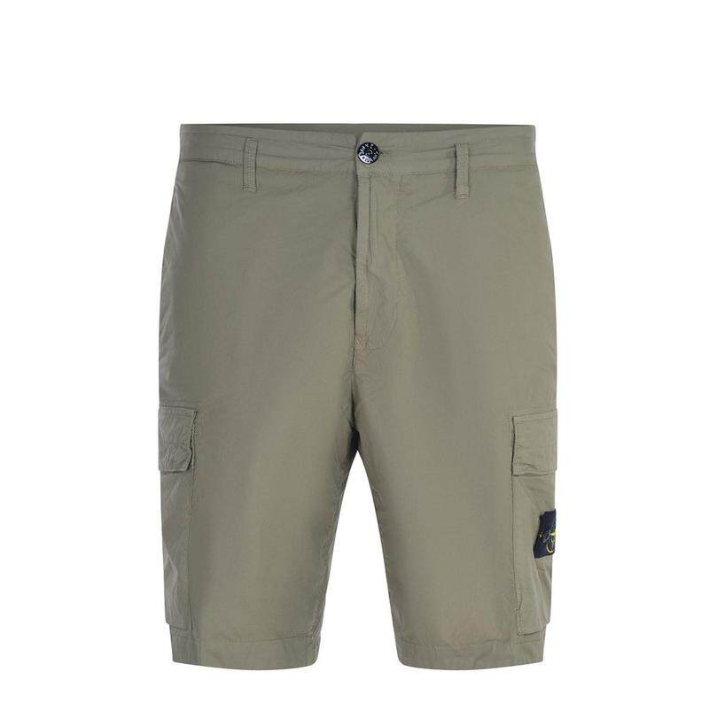 Stone Island 石头岛 男士 SS26 短裤 Stone Island 徽标贴饰工装