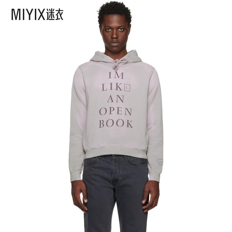 Acne Studios 男士 灰色 I'm Like An Open Book 连帽衫 迷衣时尚