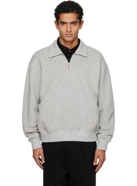 Lady White Co. 男士 卫衣 灰色 Quarter Zip Track 夹克