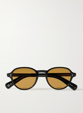 Garrett Leight 男士 SS26 太阳镜 Casillas 圆框醋纤太阳眼镜