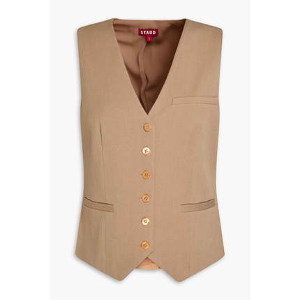 Staud 女士 马甲 Brett 斜纹布背心