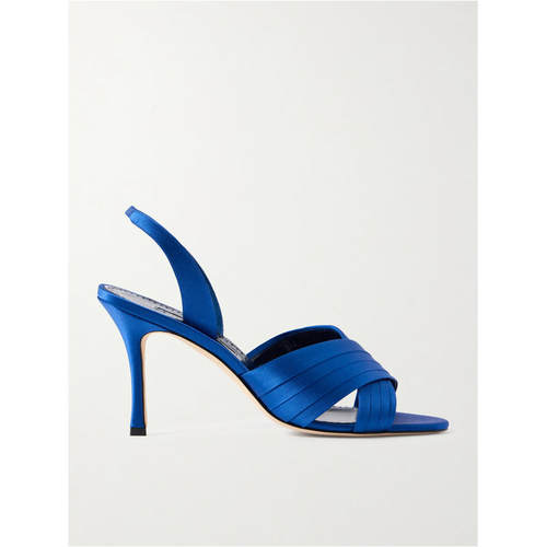 Manolo Blahnik 莫罗·伯拉尼克 女士 凉鞋 Viera 90 绸缎露跟
