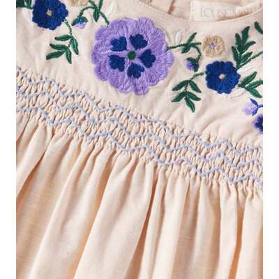 Louise Misha 中性（儿童） 连衣裙 Ana 刺绣棉质亚麻童装