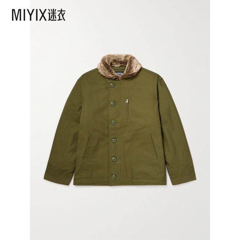 FrizmWORKS 男款Edgar Plush-Trimmed 棉质帆布夹克 迷衣时尚