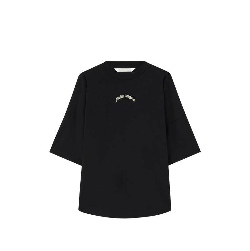 Palm Angels 棕榈天使 女士 SS26 上衣 OVER 曲线徽标T恤