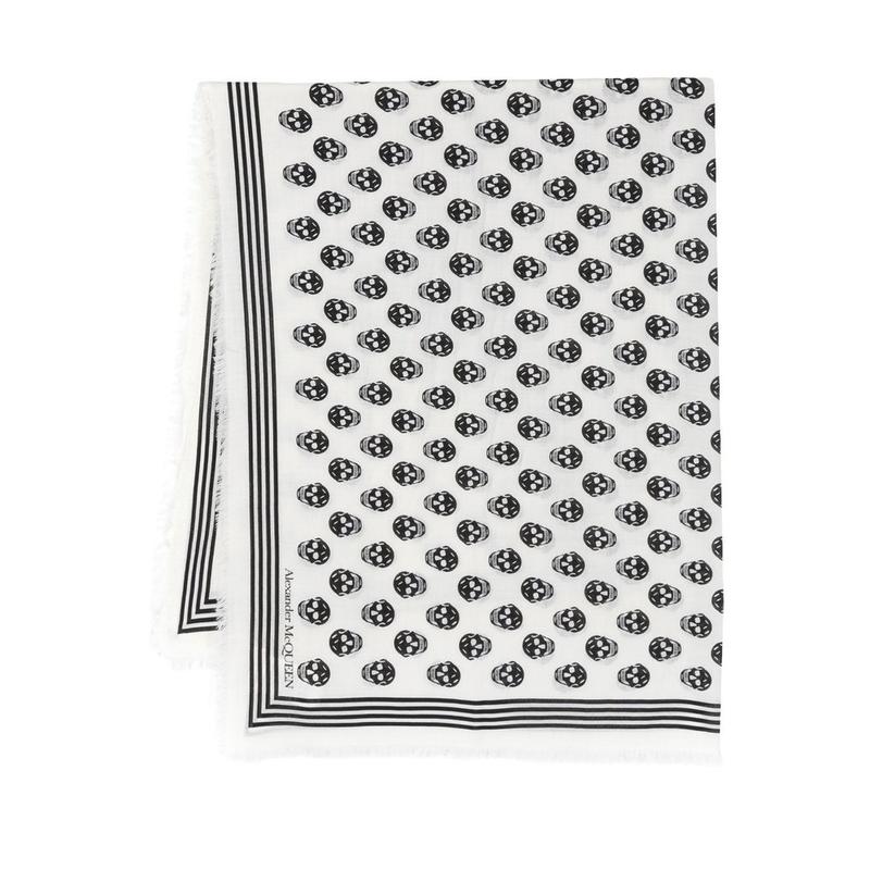 MCQUEEN 女士 FW23 围巾 Alexander 骷髏印花圍巾