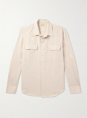 DE BONNE FACTURE 男士 FW25 衬衫 棉麻混纺华达呢衬衫