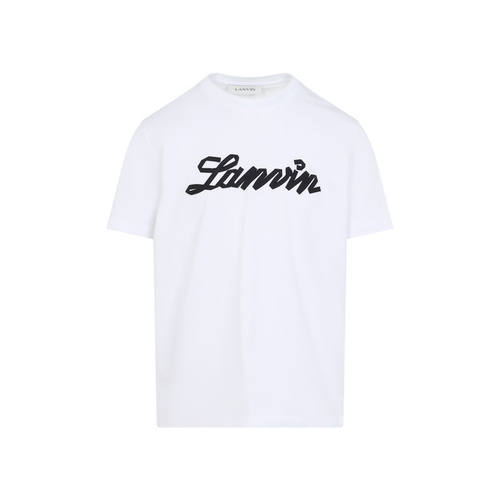 Lanvin 浪凡 男士 SS26 T恤 白色刺绣徽标