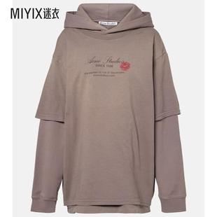 迷衣时尚 Acne 印花棉质针织连帽衫 Studios 女款