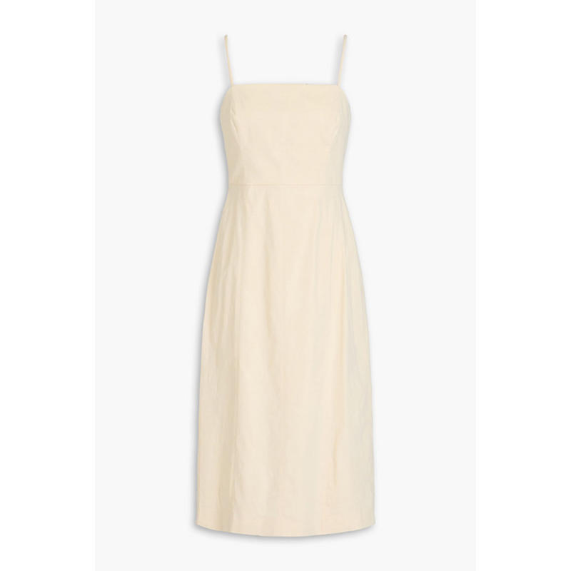 Theory 女士 中长连衣裙 亚麻混纺绉纱中长连衣裙