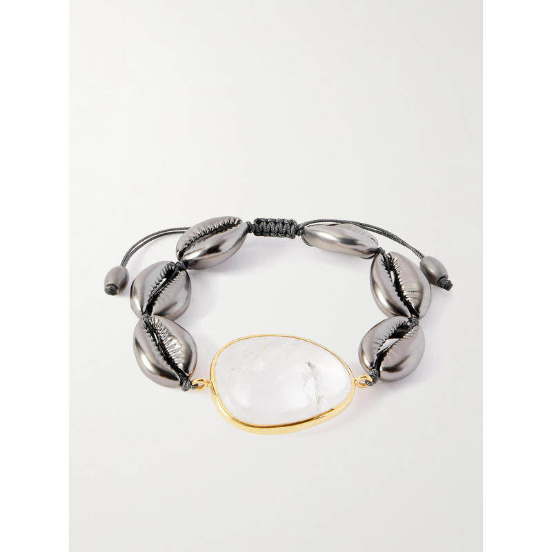 Tohum 女士 手镯 Concha 镀金水晶贝壳手链