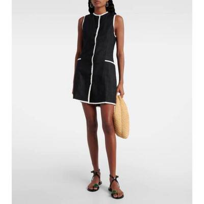 Faithfull the Brand 女士 短款连衣裙 Leria 亚麻迷你连衣裙