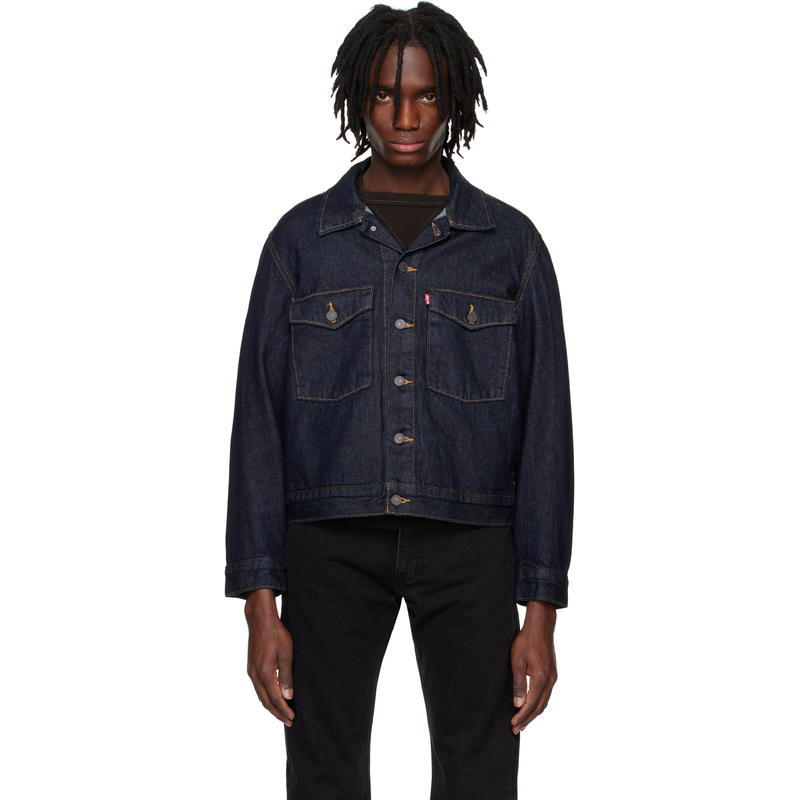 Levi's 男士 秋冬新品 海军蓝 Embarcadero Station 牛仔夹克