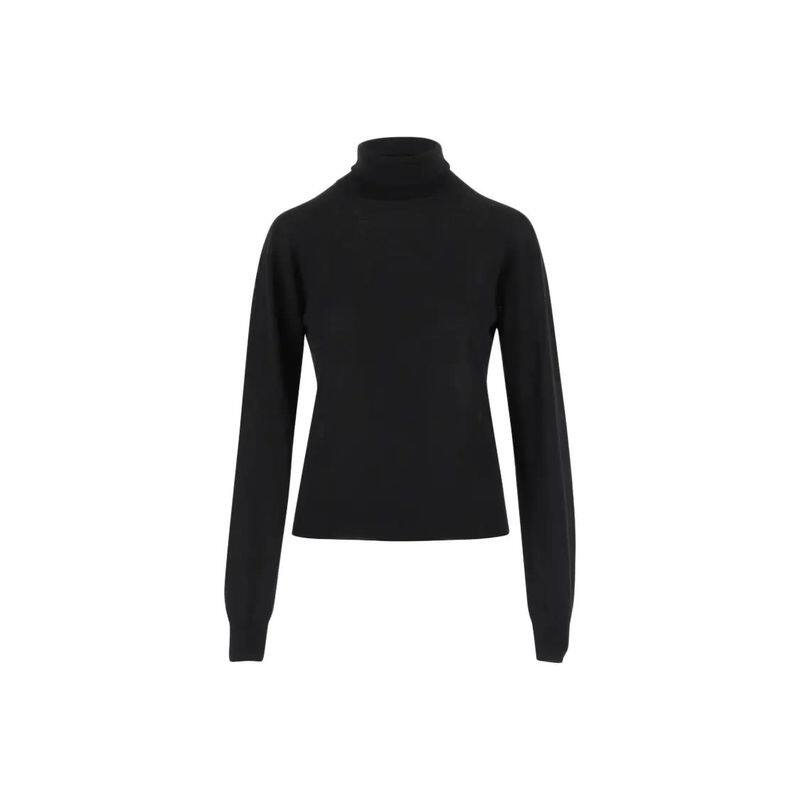 Saint Laurent 女士秋冬新品 毛衣 开司米羊毛真丝套头衫高领上衣