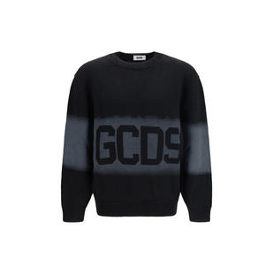 GCDS 男士 FW26 毛衣 Spray 徽标圆领