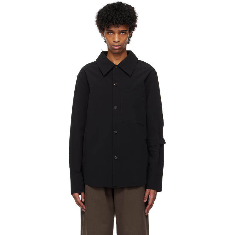 NULLUS 男士 衬衫 黑色 Bonded Arm 衬衫