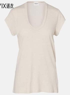 Isabel Marant Étoile 女款亚麻T恤 迷衣时尚