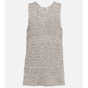 背心 Jil 女士 吉尔·桑达 针织棉混纺上衣 Sander