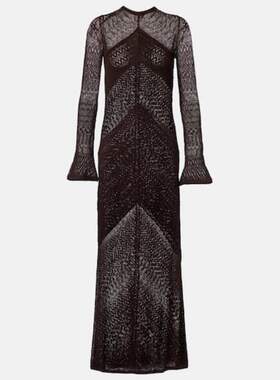 Staud 女士 中长连衣裙 Vera 针织露背长款连衣裙