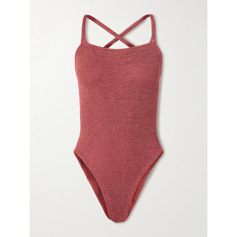 Hunza G 女士 26春新品 连体泳衣 Bette 绉条纹泳衣