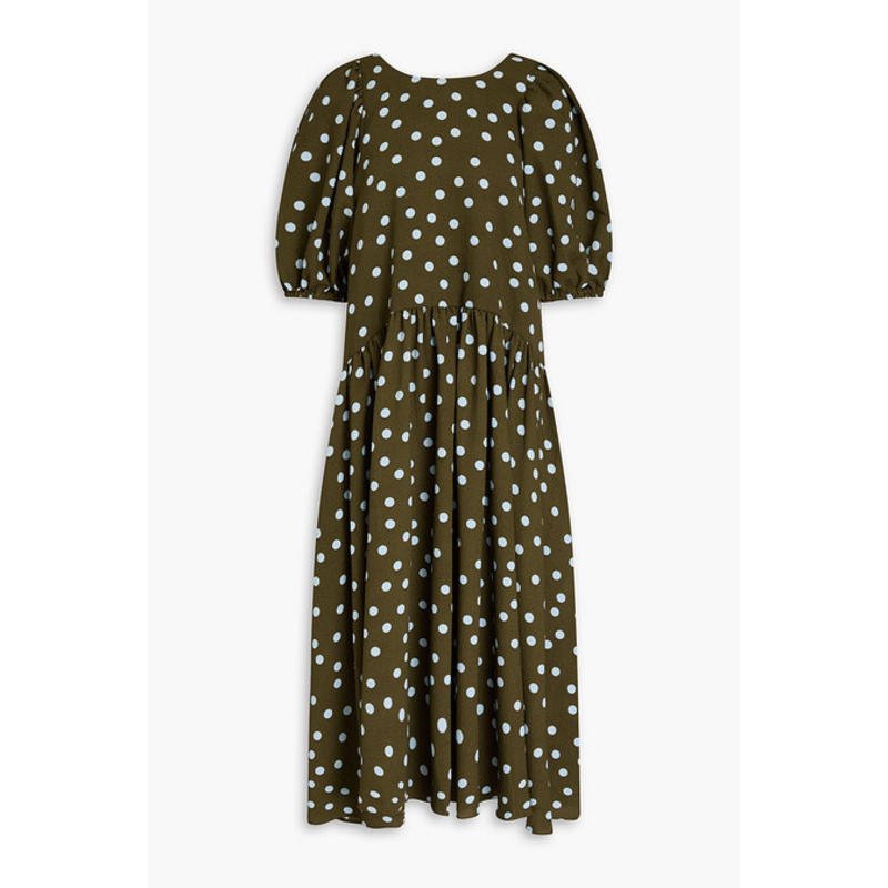 Stine Goya 女士 中长连衣裙 Amelia 波尔卡圆点绉纱中长连衣裙