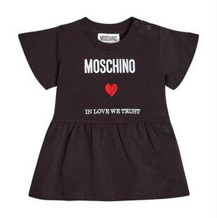 Moschino 莫斯奇诺 婴儿 连衣裙 印花棉质针织装童装