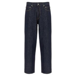 AURALEE 男士 SS26 牛仔长裤 硬质扭曲阔腿牛仔裤
