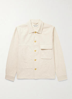 MILES LEON 男士 FW25 夹克 Garden 粗纺棉质帆布衬衫式夹克