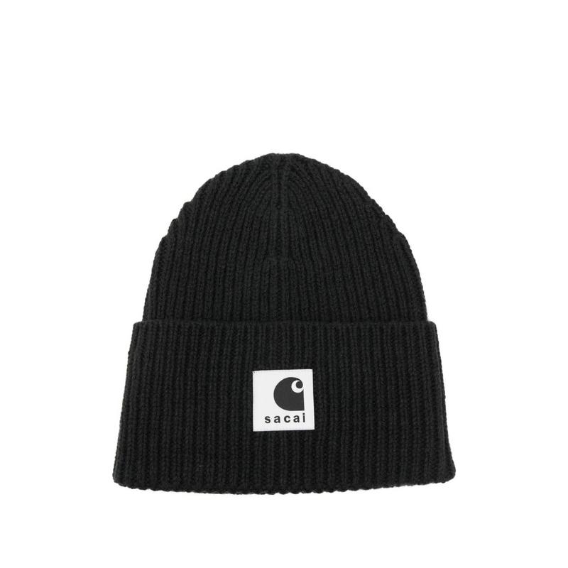 Sacai 男士 FW25 帽子 X CARHARTT WIP 黑色帽子