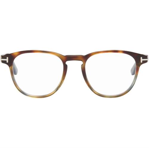 Tom Ford 汤姆·福特 男士 太阳镜 棕色 Round Blue Light 眼镜