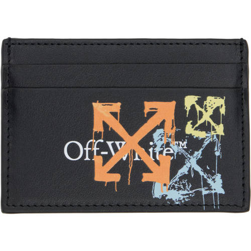 Off-White 男士 卡包 黑色 Bookish Spray Arrow