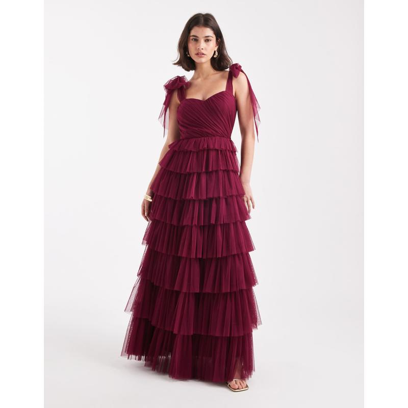 Lace  Beads 女士 中长连衣裙